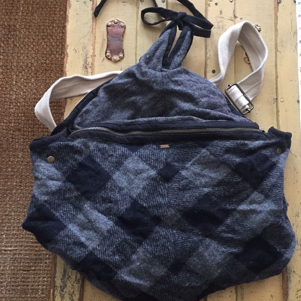FREE PEOPLE BOHO VINTAGE STYLE BAG PURSE PLAID